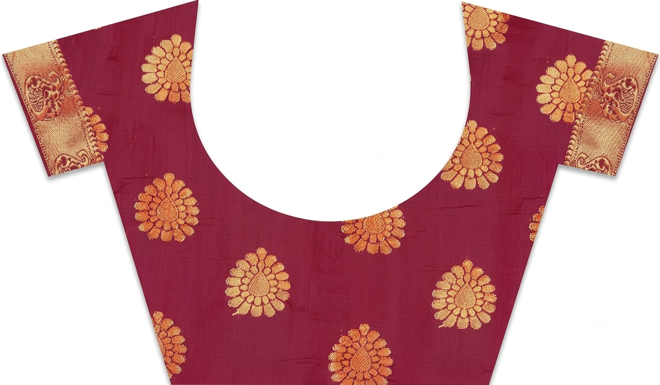 Trendy jacquard saree with unstitched blouse