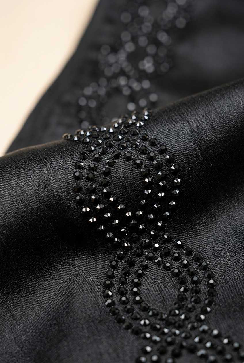 Black Embellished Saree for Women